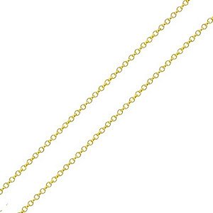 Corrente feminina ouro 18k elo portugûes 45cm 2mm