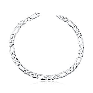 Pulseira Prata 925 De Lei Maciça 5mm 3x1 Masculina Legítima