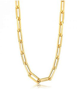 Corrente Cartier ouro 18k grossa 10 gramas 60cm elo 4x10mm