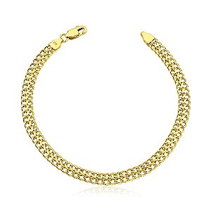 Pulseira Lacraia de ouro 18k feminina 5mm 3,90 gramas