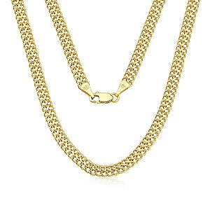 Corrente feminina de Ouro 18k Lacraia 45cm e 4mm