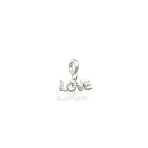 Berloque para Pulseira de Prata 925 Love Reticulado