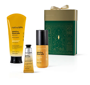 Kit Presente Natal Nativa Spa Ameixa Dourada (3 itens)