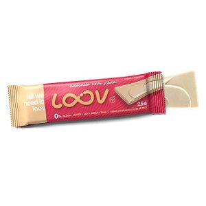 Chocolate branco vegano zero açúcar Loov Chocolife 25g