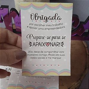 Mini Folheto Agradecimento | Prepara-se para se apaixonar - 50 unid. (Pronta-entrega)