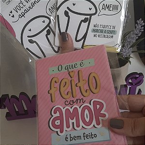 Kit com 3 Pacotes  Folheto Agradecimento | Folks + Rosa (150unid)