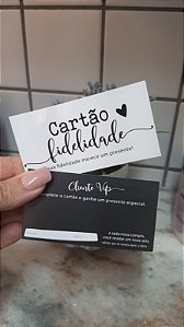 Cartao Fidelidade | Preto sem area bolinha - 50 unid.