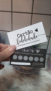 Cartao Fidelidade | Preto com area bolinha - 50 unid.