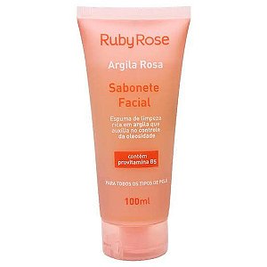 SABONETE FACIAL ARGILA ROSA RUBY ROSE