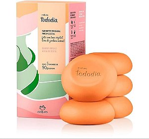 KIT COM 5 SABONETES NATURA - MANGA ROSA E ÁGUA DE COCO