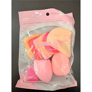 KIT C/ 9 ESPONJAS PARA PÓ E BASE SORTIDAS