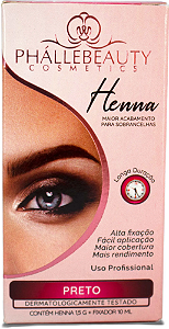 HENNA PARA SOBRANCELHAS PHALLEBEAUTY - PRETO