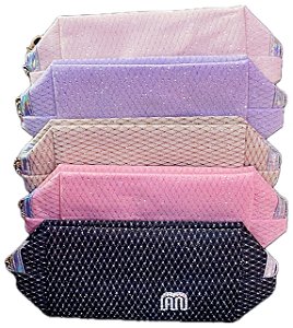 NECESSAIRE GLITTER COM POMPOM