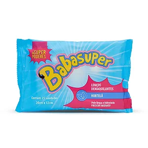 LENÇO DEMAQUILANTE BABASUPER HORTELÃ SUPER PODERES