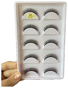 CARTELA C/5 PARES DE CÍLIOS 3D - X14