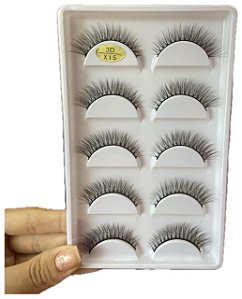 CARTELA C/5 PARES DE CÍLIOS 3D - X15