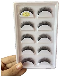 CARTELA C/5 PARES DE CÍLIOS 3D - X22