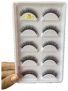 CARTELA C/5 PARES DE CÍLIOS 3D - X26