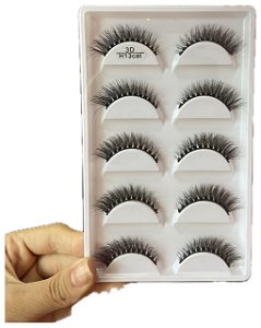 CARTELA C/5 PARES DE CÍLIOS 3D - H13 CAT