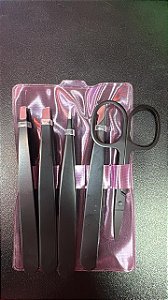KIT C/4 PINÇAS E TESOURA IMPORT