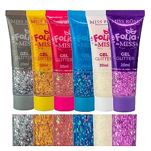 GEL GLITTER FOLIA MISS ROSE
