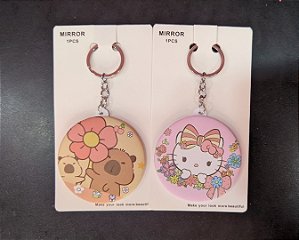 ESPELHO DE BOLSA CHAVEIRO ESTAMPADO