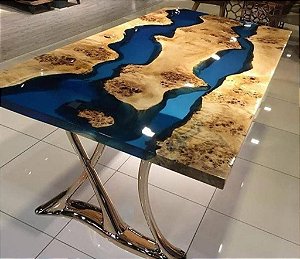 Mesa de Jantar Resinada Modelo Império (P/ 10 LUGARES)