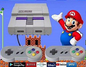 Mini Console Retro - 20 Mil Jogos - Snes - 2 Controles USB de