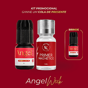 Kit Cola Angel + Primer Magnético + Angel Grátis | Alta Estabilidade | Angel Week