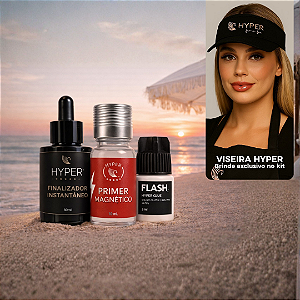 ☀️ KIT VERÃO DA RETENÇÃO MAGNÉTICA: Flash + Finalizador + Primer + VISEIRA(brinde)