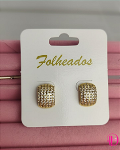 Brinco Craquejado Dourado