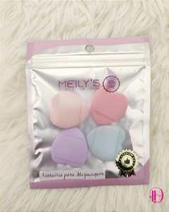 Esponja Mini Corações para Maquiagem c/ 4un