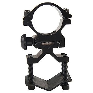 Mount Suporte de Lanterna em Cano Metal - Perfil Alto - Adapta Lanterna em Airsoft - tubo de 25mm - Arsenal Rio