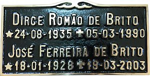 Placa em Bronze 12x25 - ref. 102