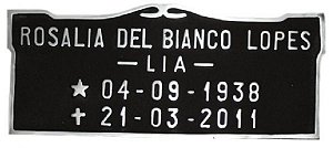 Placa em Alumínio 10x25 - ref. 104