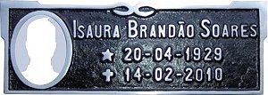 Placa em Alumínio 10x30 com Foto em Porcelana - ref. 114