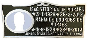 Placa em Alumínio 13x33 com Foto Casal
