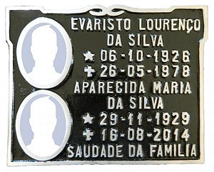 Placa em Alumínio 20x25 com Foto em Porcelana - ref. 104