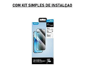PELICULA VIDRO 0,33MM PRIVACY  P/ IPHONE 15 DA ROCK