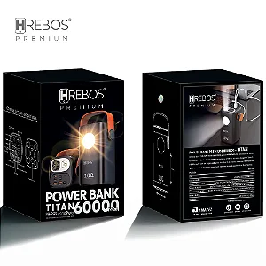 Power Bank Titan HREBOS, 100W e 60.000mAh, Type-C , Compatível com Starlink - PB-999