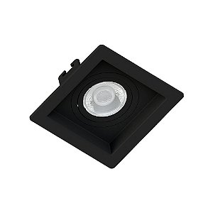 Spot Embutido PAR20 - Quadrado - Preto Recuado - Save Energy