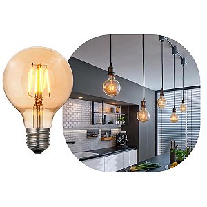 Lâmpada Filamento LED G80 Bola 4W 2200K GMH