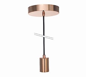 Pendente Metallum Gold Rose c/ Canopla - G-light