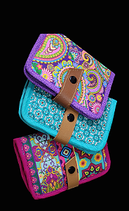 Carteira Vivi - tons de azul