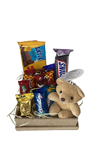 Cesta de chocolate mimo chaveiro