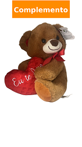 Pelúcia de Urso com Coração Escrito Eu te Amo