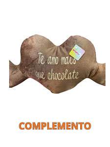 Coração "Te amo mais que chocolate"
