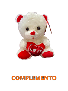 Urso com coração Love para complemento