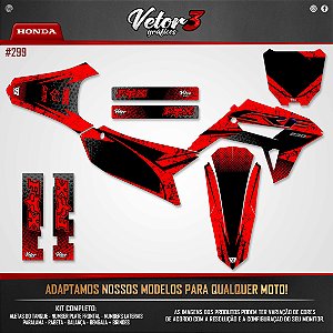 Kit Adesivos Gráficos Moto Crf 230 Completo Crf230 Mod