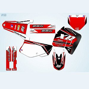 Kit Adesivo Moto De Trilha XR 200 - Azul e Vermelho